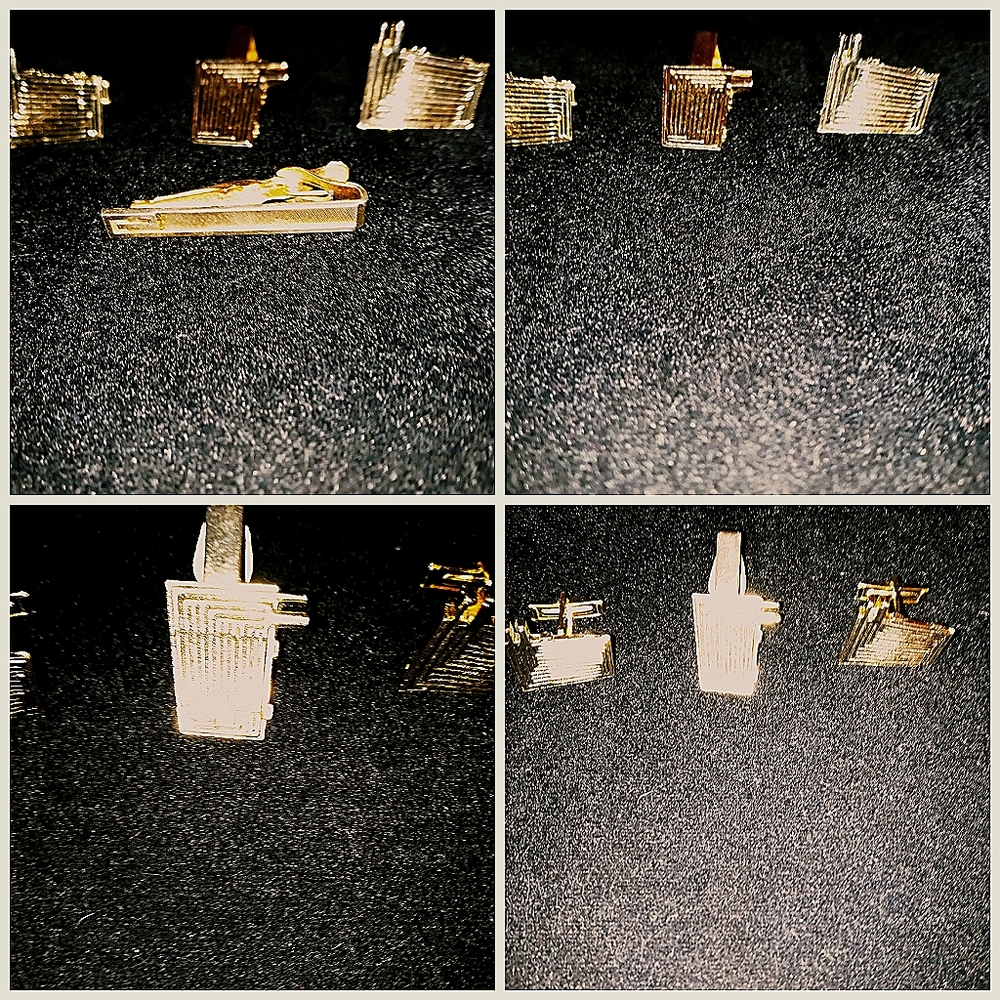 Mens cuffs and tie clip